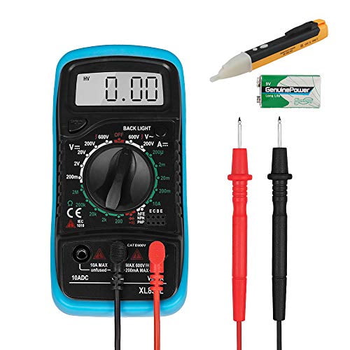 Digital Multimeter Blue Electrical Test Kit LCD Voltage Meter with Ohmmeter AC/DC Ohm Volt Amp and Diode Triode Voltage Tester Meter with Backlight LCD Digital Multimeter Blue Electrical Test Kit LCD Voltage Meter with Ohmmeter AC/DC Ohm Volt Amp and Diode Triode Voltage Tester Meter with Backlight LCD
